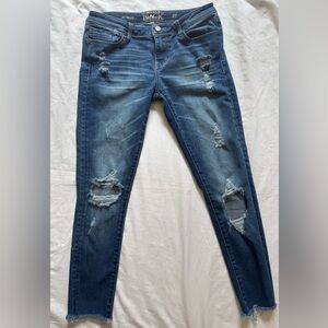 Buckle Black Fit No 53 Ankle Skinny Jeans Womens Size 27 Distressed Medium Wash